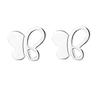 Silver Temperament Ear Jewelry Women'S Personality Simple Smooth Plain Silver Butterfly Earrings Exquisite Atmosphere Fashion Tremella Decoration