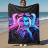 1pc Harley Quinn Outdoor Blanket - Throw Blanket, Soft , Flannel Blankets, Living Room, Travel, Camping C1209065