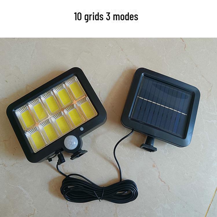 Outdoor Solar Motion Sensor Wall Lights with Remote Control for Courtyard and Corridor