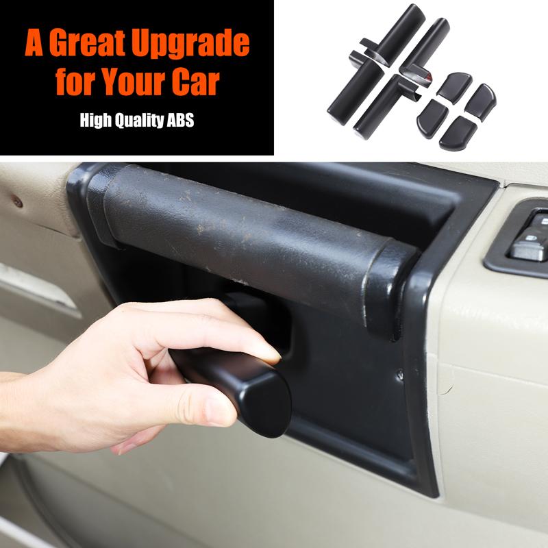 For 2003-2007 Hummer H2 ABS Car Inner Door Handle Cover Front Rear Door Interior Handle Protector Trim Sticker Accessories