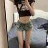 2023 Summer Spicy Girl Orange Low-Waist Denim Shorts - Women's Slimming, Hip-Hugging Wide-Leg Hot Pants