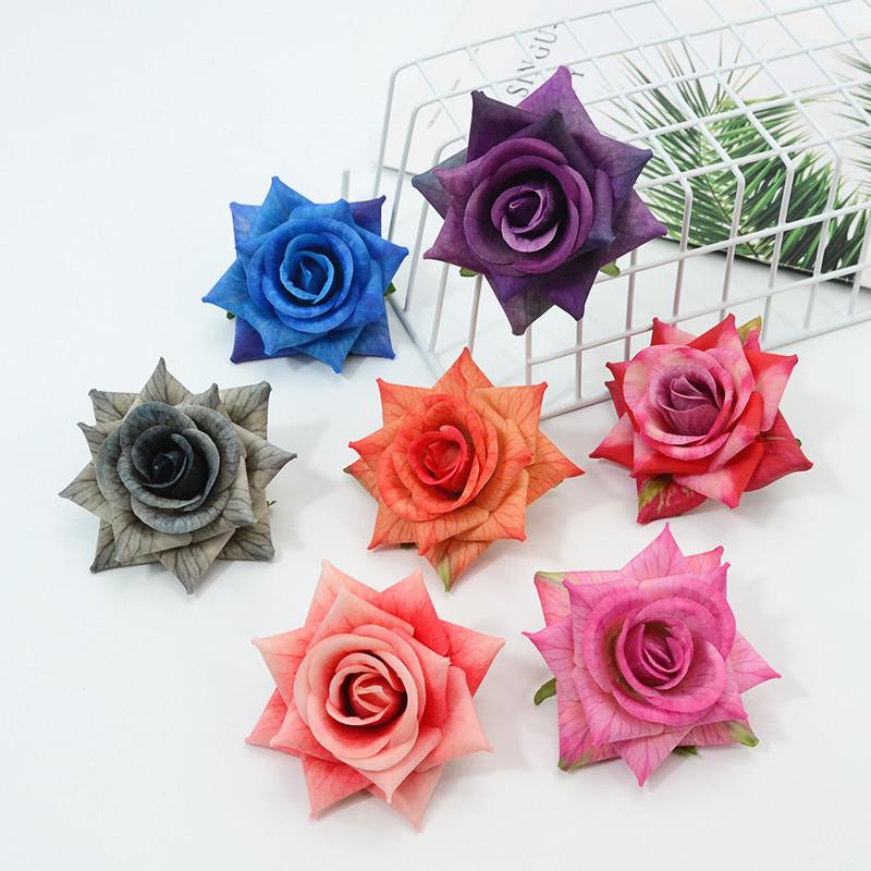 3D Printed Rose Flower Silk Headwear - Ethnic Minority Hair Accessory