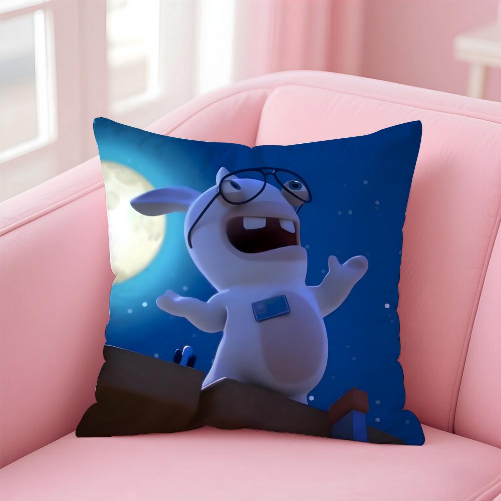 R-Rabbids I-Invasion Cushion Cover Home & Car Multi-Scene Pillow Cover - Reversible, Soft & Durable for Daily Use