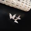 Inlaid Rhinestones Sparkling Butterfly Open Ring Women's Personalized Fashionable Daily Accessories Party  Birthday Gifts