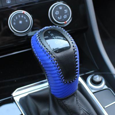 Car Gear Shift Knob Cover For Volkswagen New Sagitar Tayron T-cross Tacqua Polo VW Passat Leather Gear Shift