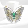 SKEDS Französische Schwere Handwerkskunst Schmetterlingsbrosche Damen Luxus Strass-Insekten-Anstecker Persönlichkeit Eleganter Schmuck Klassischer Schmuck