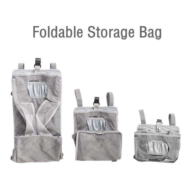 Organizator portabil pentru pătuț de copii Geantă pentru agățat pentru copii esențiale pentru depozitare scutece Geantă pentru leagăn Set de lenjerie de pat Saci pentru scutece