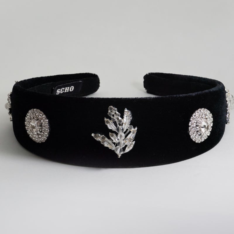 SCHO JEWELRY Lana Royal Wide Black Hairband