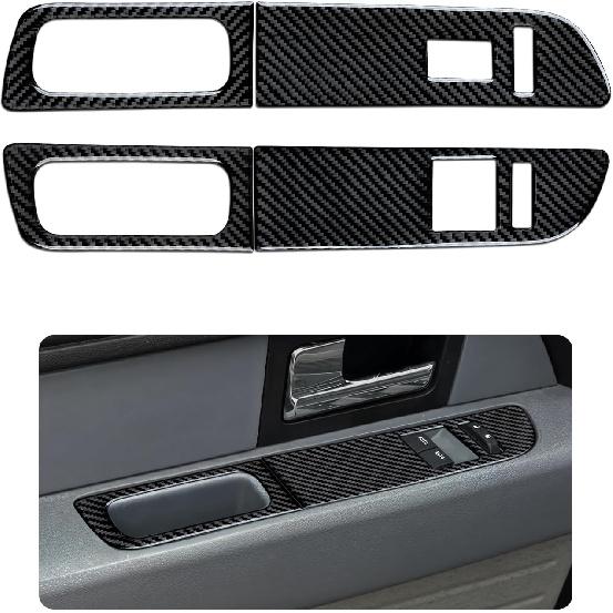 Car Carbon Fiber Dashboard Trument Panel Strip Sticker Cover Interior Trim Decal for Ford F150 2009 2010 2011 2012 2013 2014 Accessories