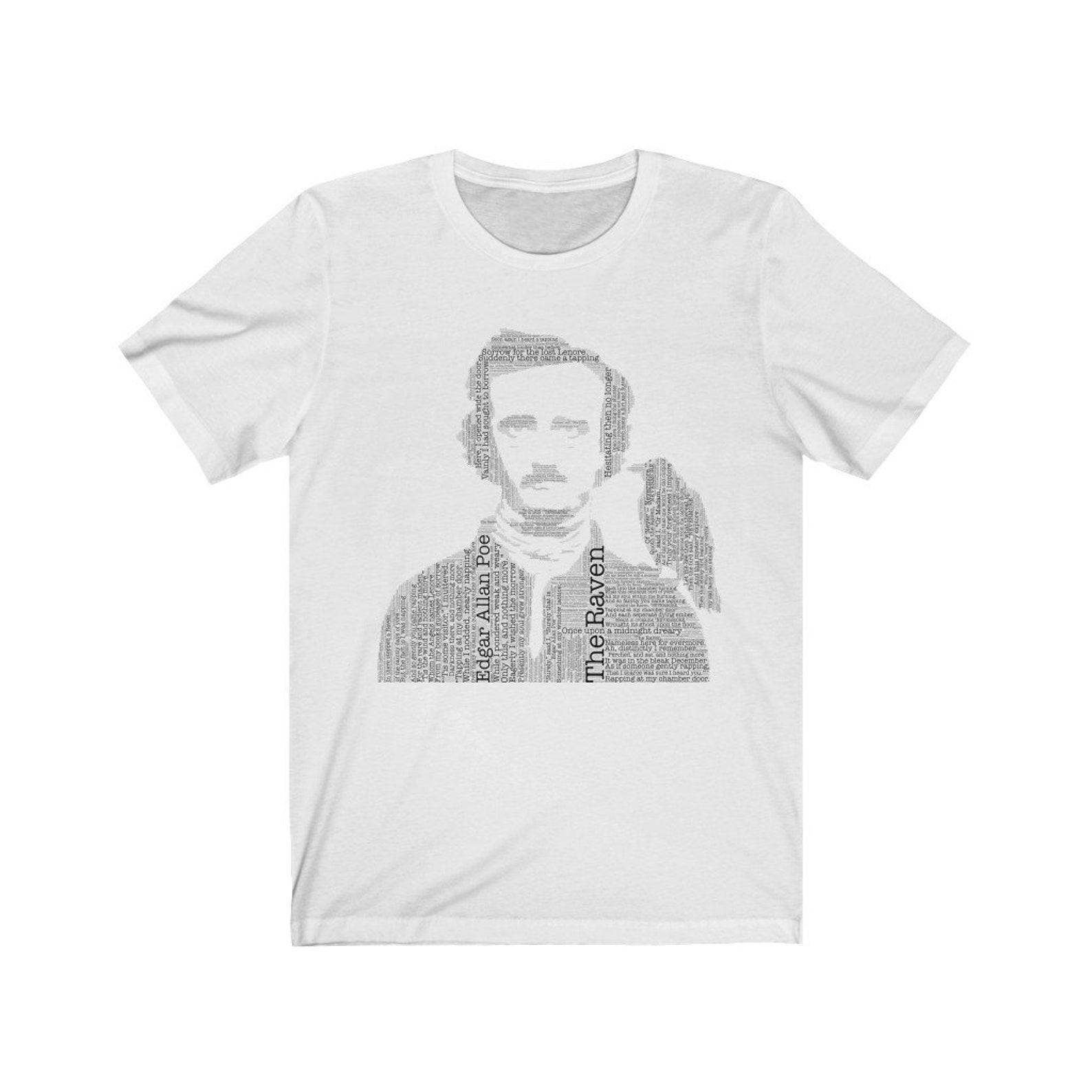 Edgar Allan Poe The Raven Unisex Jersey Short Sleeve Tee/Edgar Allan Poe T-Shirt/Edgar Allen Poe Shirt/Edgar Allan Poe Raven tee/Poe Raven Te S