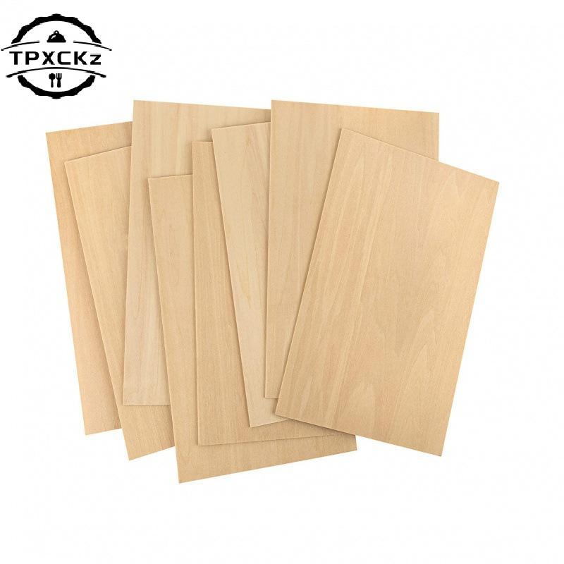 Wood Sheets 15x10cm Basswood Boards 2mm Thin Unfinished Wooden Sheets for Craft& Model Making DIY Project Wood Craft Accessories