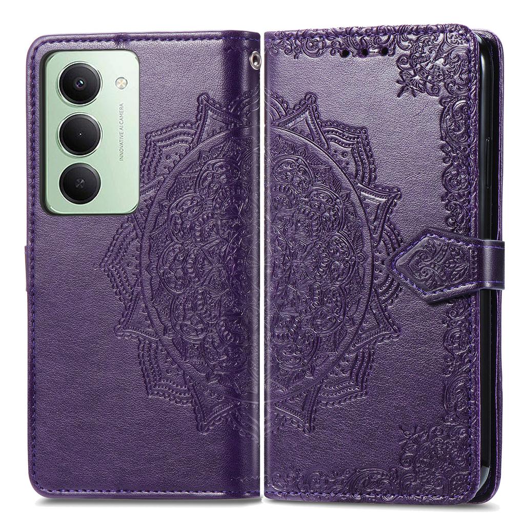 For Xiaomi Redmi 15 5G (Global) (169mm) Case Wallet Mandala Flower Leather Phone Cover Stand View