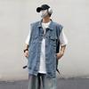 Men Loose Sleeveless Denim Vest Casual Workwear Outerwear