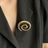 Lightweight Alloy Vortex Shaped Brooch Elegant Lapel Pin Eye Catching Vortex Shaped Brooch Pin for Daily Wear Parties