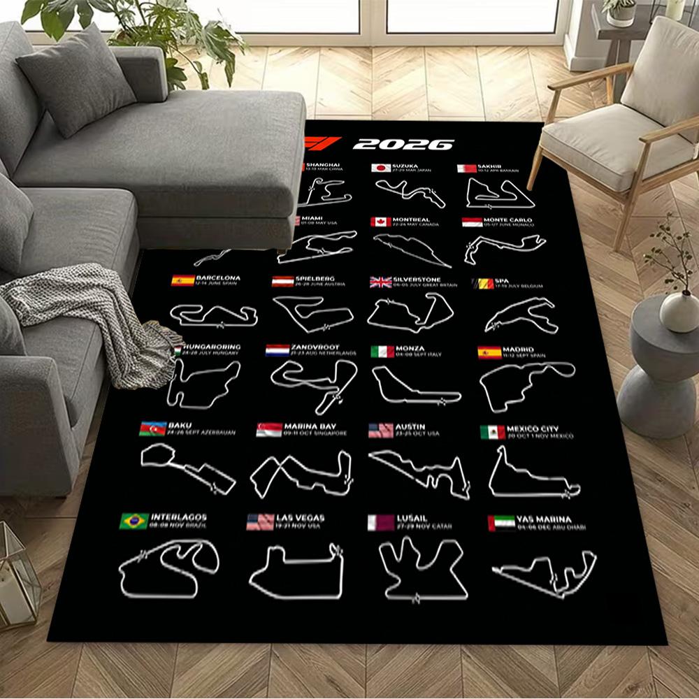 Formula Calendar Area Rug Suitable for Entryway Balcony Dormitory Kitchen Antislip Carpet Decorate Offices