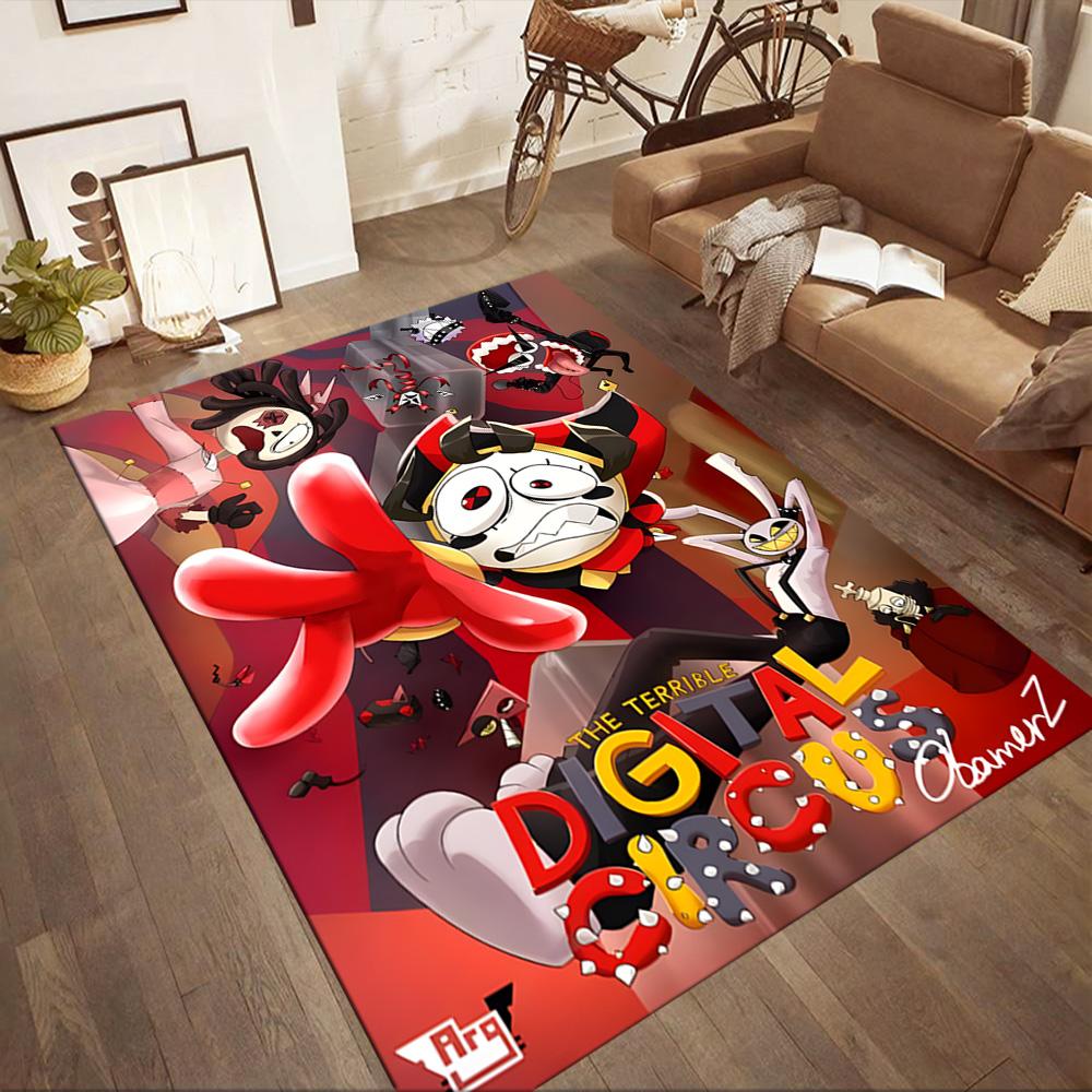 Digital Circus Area Rug Suitable For Game Room Balcony Playrooms Dining Room Antislip Carpet Office Home Decor Perfect Gift For Womenmen
