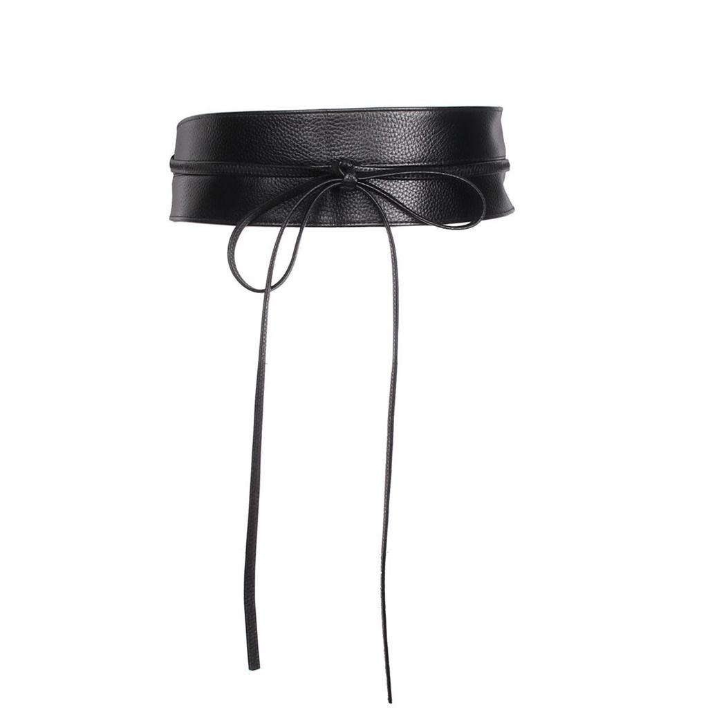 Women's Seasonal Dress Belts - Wide Ribbon Bow Knotted Waist Accessory