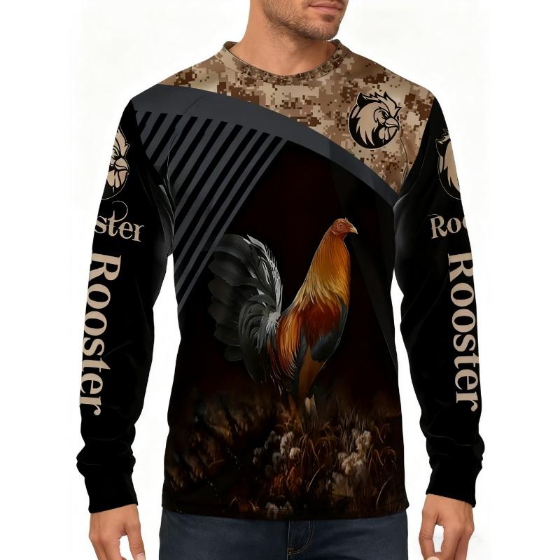 Men's T-Shirt Y2k Long Sleeve Mens Tops Oversize Crew Neck Unisex Tee Shirt Autumn Personality Men's Clothing