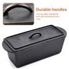 Loaf Tin with Lid Square Toast Bread Mold None Coating Thick Flat Lid Rectangular Loaf Cast Iron Pan Baking Cake Sandwich Box