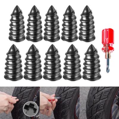 10Pcs Repair Tire Rubber Nail Vacuum Tyre Plug Kit Fast Tool for Truck