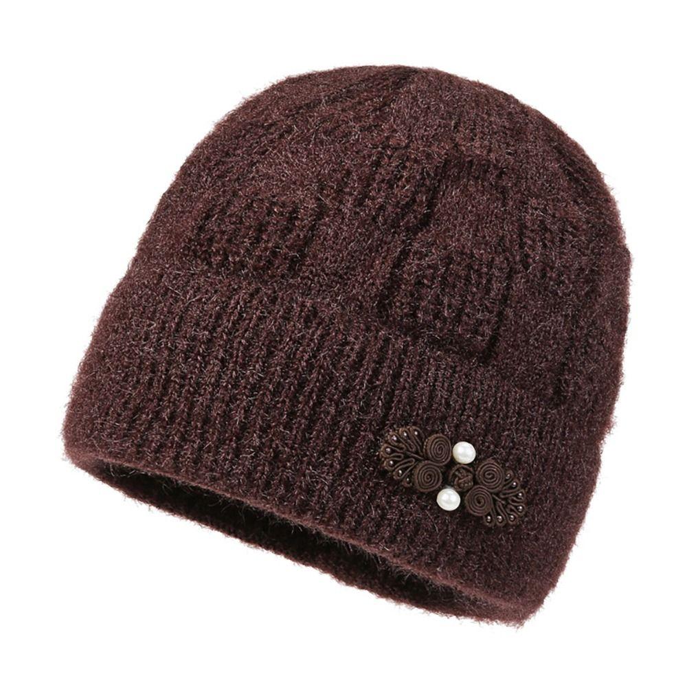 Solid Color Plush Cap Windproof Ear Warmer Cap Winter Warm Winter Headwear  Middle Aged