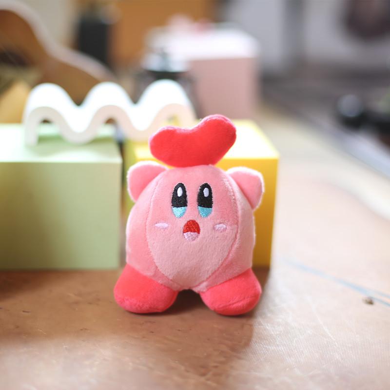 Adorable Pink Kirby Plush Keychain Soft Short Plush Bag Doll Clip