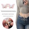 Convertible Waist-Cinching Jeans Button: Flat-Bottomed Butterfly Buckle, Detachable, Stitch-Free, Nail-Free Waist Reducer.