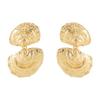 Ins Style Water Wave Irregular Earrings Unique Design Exaggerated Shell Stud Earrings Fashion Women Jewelry