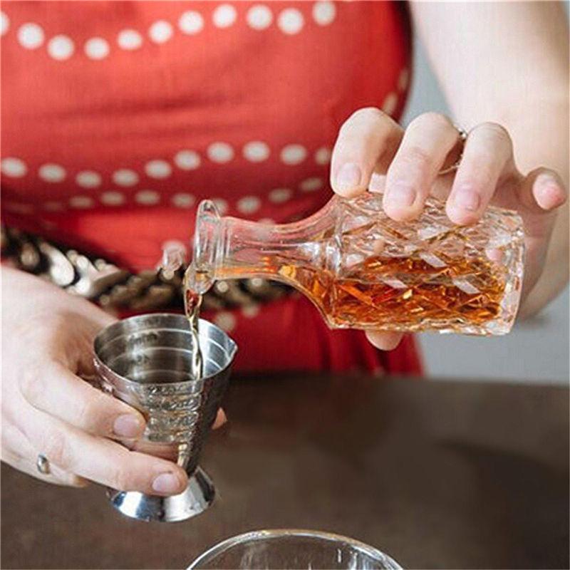 1PCS Measuring Cup Cocktail Shaker Stainless Steel Liquid Mini Espresso Shot Glass Silver Bar Kitchen Accessories