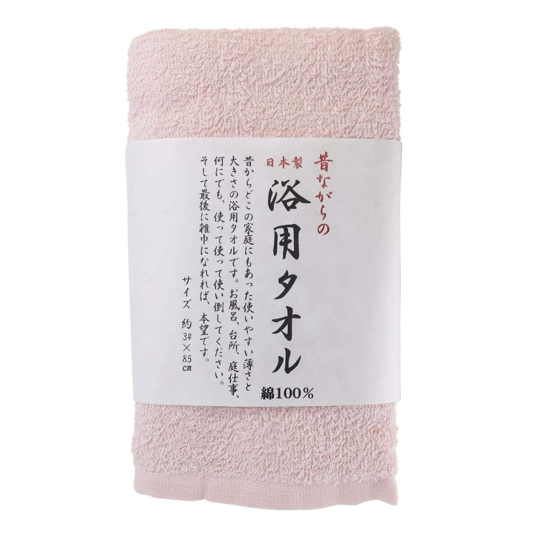 Hayashi Face Traditional Bath Made in 34 x 85 FI204202 Towel, Towel, Japan, cm, Pink, розовый