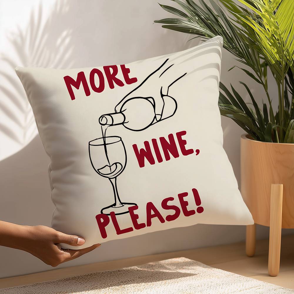 Mokkakanne Kaffee Pasta Liebhaber Wein Käse Kissenbezug Plüschstoff Weicher Kissenbezug Zweiseitiger Druck Kissenbezug Haushalt