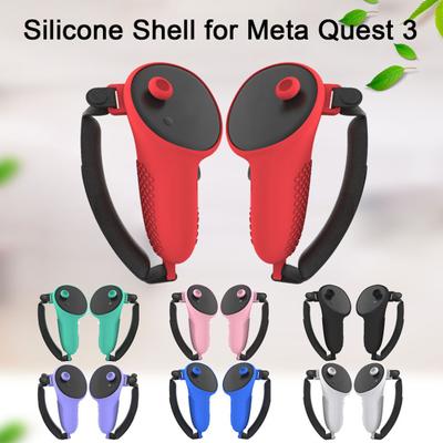 Silicone Protective Case for Meta Quest 3 Touch Controller Dustproof Anti-Slip Grip Handle Cover VR Accesories