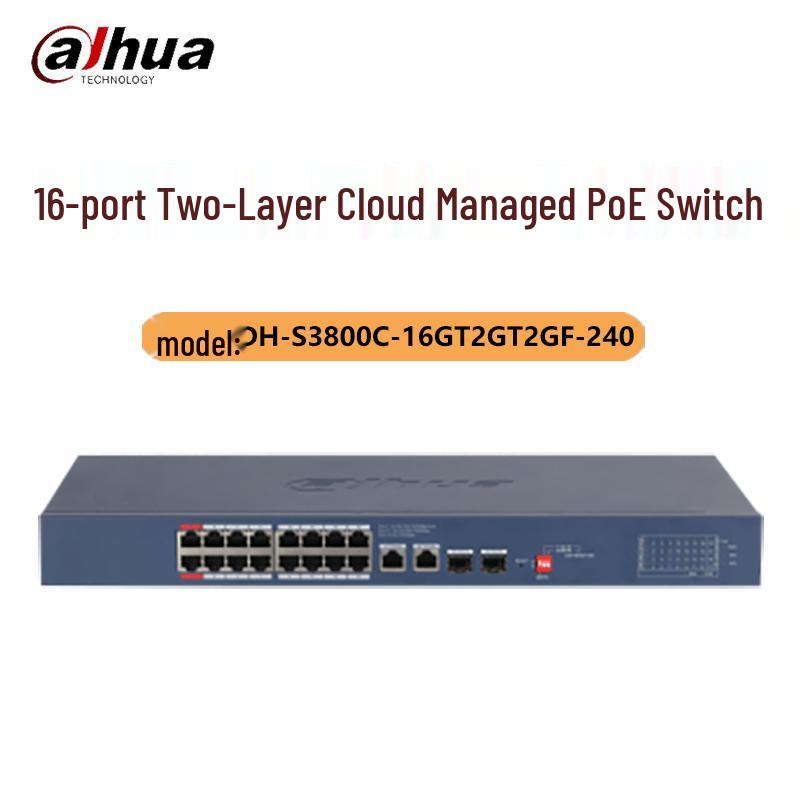 Dahua 16-Port Layer 2 Cloud Managed PoE Switch