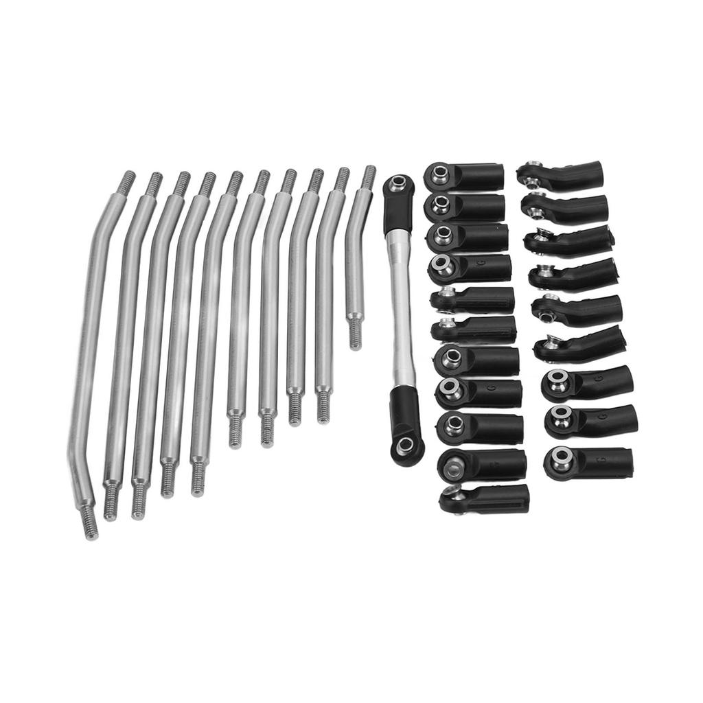 RC Steering Rod Antirust Abrasion Resistance Prevent Deformation Stainless Steel Rod Link for Axial Scx10 90046 90047