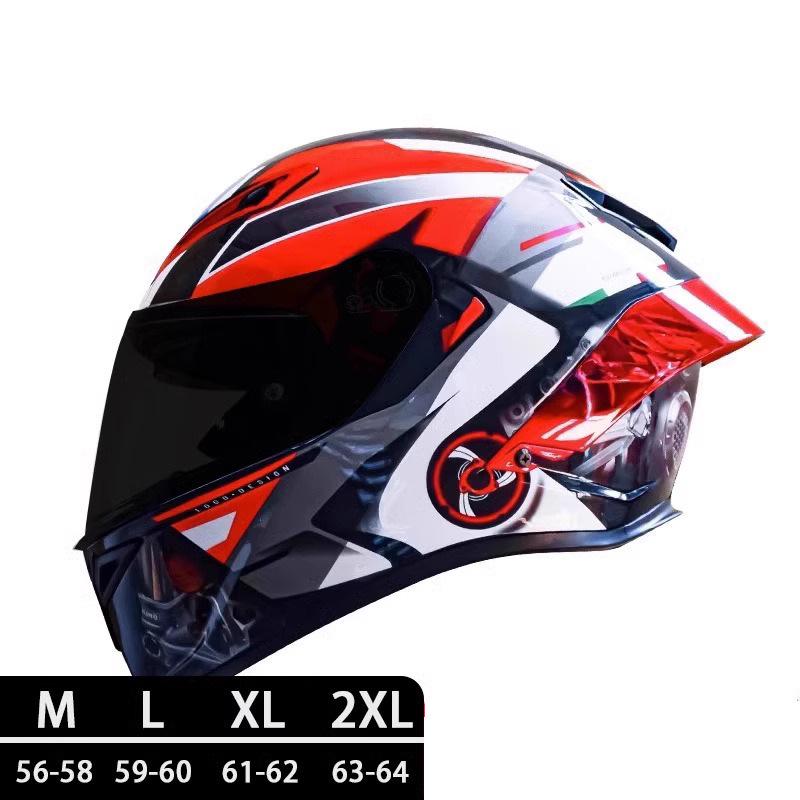 Unisex Carbon Fiber Full-Face Motorcycle Helmet with Bluetooth & Anti-Fog, 3C Certified for All Seasons