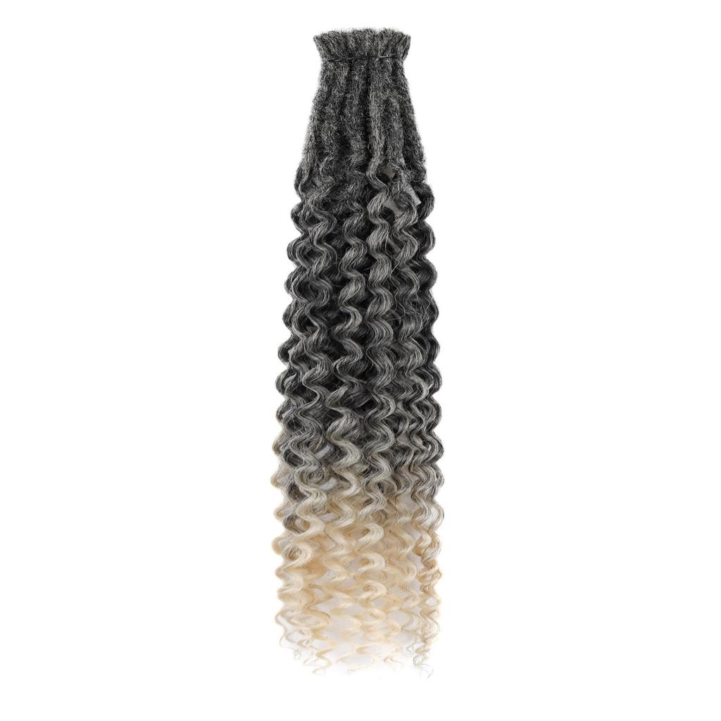10pcs/lot Crochet Hair Afro Braiding Hair Extension 24Inch Crochet Box Braids Straight To Curly Ends Hair Synthetic Black Braids For Women