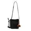 2026 Summer Women's Fashion Single Shoulder Crossbody Bucket Bag - PU Woven Texture, Phone Holder, Ideal for Vacation