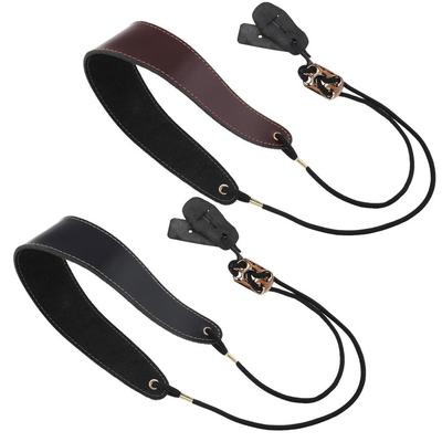 Ayarlanabilir Hakiki Deri Saksafon Klarnet Boyun Askısı Tek Omuz Askısı Metal Toka