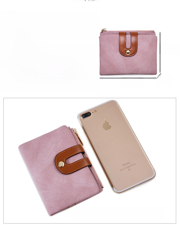 Xiangyin Leather 2024 Korean Women's Short Wallet - Simple, Trendy, Bi-fold Design for Students