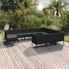Day and Night - Day and Night Garden Furniture Set 11 Pieces Black Synthetic Rattan Cushions