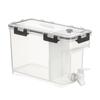 Clear High Capacity Beverage Dispenser with Airtight Lid Refrigerator Safe Leak Proof Drink Container with Tap