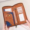 RFID Blocking Wallet with Zipper Travel Document Holder Passports Organizer Card Holder with Wrist Strap for Men Women Family Vacation Use