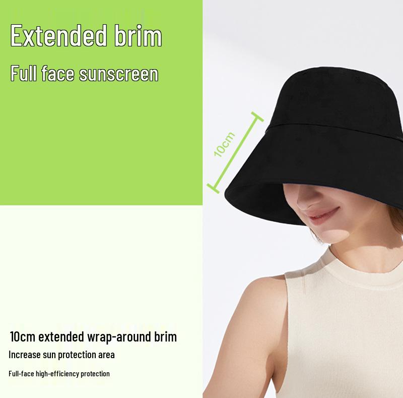 Women's Wide Brim Anti-UV Sun Hat with Ribbon & Ponytail Slot