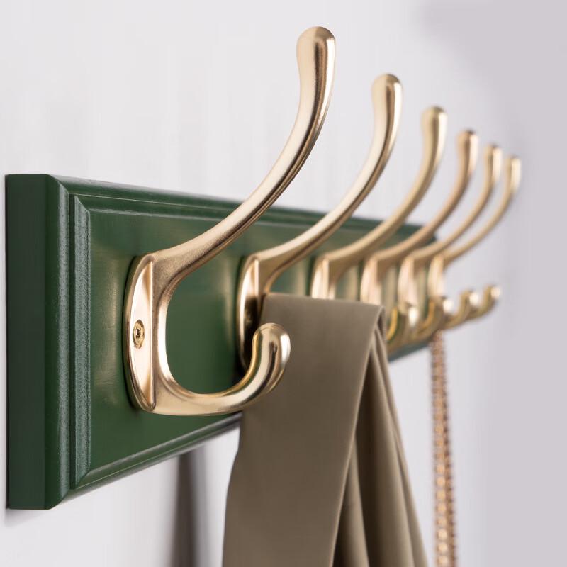 Lätt Lyxig Bambu Väggmonterad Klädhängare med Krokar