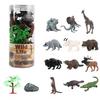 COZENTA 12 Realistische Tier- und Insektenfiguren, Spielzeugmodelle, Bäume und Felsen (Tiere B)