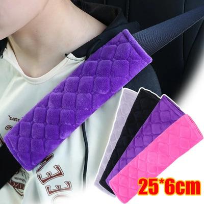 Autosicherheitsgurt Schulterschutz Abdeckung Universelles Klettband Kurzer Plüsch Solider Druck Schulterpolster Autositzgurt Zubehör