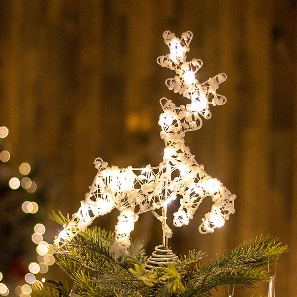 Glowing Xmas Treetop Star Decoration Reusable Christmas Tree Top Lights Xmas Tree Ornament Hotel