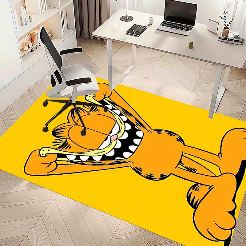 Cute Garfield Printed Absorbent Washable Carpet, Non-Slip Bathroom Mats, Kitchen Rugs, Yoga Mat,Living Room Entrance, Camping Picnic Rugs