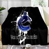 Vancouver Canucks Blanket Flannel Throw for Sofa, Travel, Camping, Livingroom, Office, Chair and Bed Soft and Warm Holiday Birthday gifts