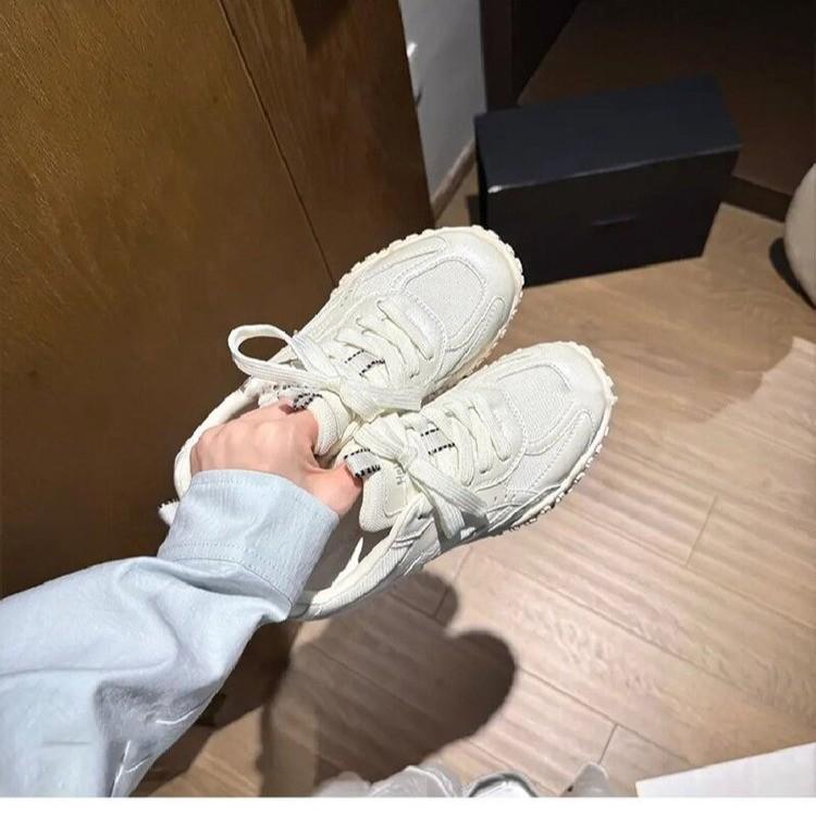 

2025 новые виноградные mother studiolee на высокой подошве 6 см дышащая сетка на шнуровке Dexun повседневные кеды женские 40 белый